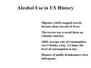 Alcohol Use in US History