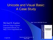 Unicode and Visual Basic: A Case Study