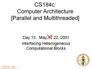 CS184c: Computer Architecture [Parallel and Multithreaded]