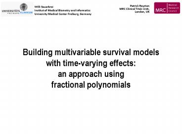 Building multivariable survival models with timevarying effects: an approach using fractional polyno