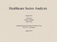 Healthcare Sector Analysis PowerPoint PPT Presentation