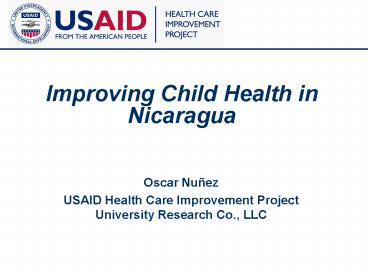 Improving Child Health in Nicaragua