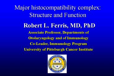 Major histocompatibility complex: