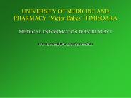 UNIVERSITY OF MEDICINE AND PHARMACY 