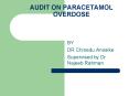 AUDIT ON PARACETAMOL OVERDOSE PowerPoint PPT Presentation