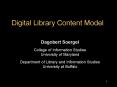 Digital Library Content Model PowerPoint PPT Presentation