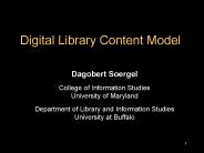 Digital Library Content Model
