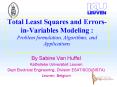 Total Least Squares and ErrorsinVariables Modeling : Problem formulation, Algorithms, and Applicatio PowerPoint PPT Presentation
