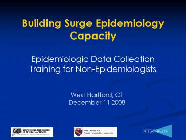 Building Surge Epidemiology Capacity