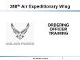 ORDERING OFFICER TRAINING PowerPoint PPT Presentation