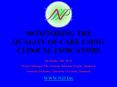 MONITORING THE QUALITY OF CARE USING CLINICAL INDICATORS PowerPoint PPT Presentation