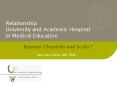Relationship University and Academic Hospital in Medical Education PowerPoint PPT Presentation