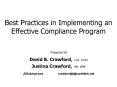 Best Practices in Implementing an Effective Compliance Program PowerPoint PPT Presentation