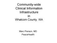 Community-wide Clinical Information Infrastructure in Whatcom County, WA