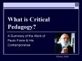 What is Critical Pedagogy PowerPoint PPT Presentation