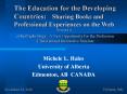 The Education for the Developing Countries:Sharing Books and Professional Experiences on the Web PowerPoint PPT Presentation