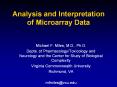 Analysis and Interpretation of Microarray Data PowerPoint PPT Presentation