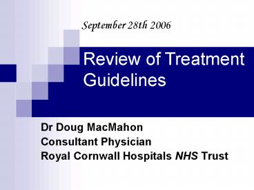 Dr Doug MacMahon