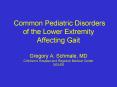Common Pediatric Disorders of the Lower Extremity Affecting Gait Gregory A. Schmale, MD Children PowerPoint PPT Presentation