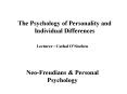 The Psychology of Personality and Individual Differences PowerPoint PPT Presentation
