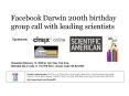 Facebook Darwin 200th birthday group call with leading scientists PowerPoint PPT Presentation