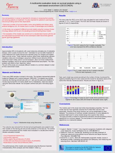 A multicentre evaluation study on survival analysis using a