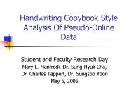 Handwriting Copybook Style Analysis Of Pseudo-Online Data