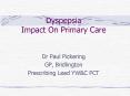 Dyspepsia Impact On Primary Care PowerPoint PPT Presentation