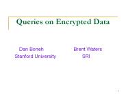 Queries on Encrypted Data