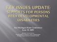 KEY ISSUES UPDATE: Supports for PERSONS WITH DEVELOPMENTAL DISABILITIES PowerPoint PPT Presentation