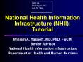 National Health Information Infrastructure (NHII): Tutorial PowerPoint PPT Presentation