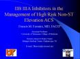 IIB IIIA Inhibitors in the Management of High Risk Non-ST Elevation ACS PowerPoint PPT Presentation