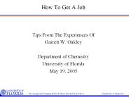 How To Get A Job