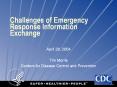 Challenges of Emergency Response Information Exchange PowerPoint PPT Presentation