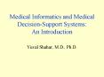 Medical Informatics and Medical DecisionSupport Systems: An Introduction PowerPoint PPT Presentation