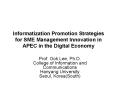 Informatization Promotion Strategies for SME Management Innovation in APEC in the Digital Economy PowerPoint PPT Presentation