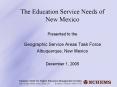 The Education Service Needs of New Mexico PowerPoint PPT Presentation