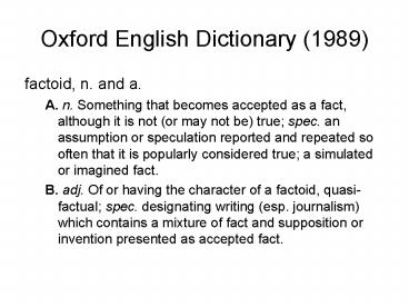 Oxford English Dictionary 1989