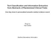 Text Classification and Information Extraction from Abstracts of Randomized Clinical Trials: