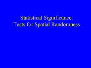 Statistical Significance: Tests for Spatial Randomness