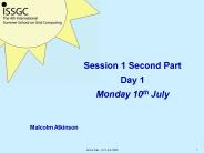 Session 1 Second Part