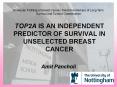 TOP2A IS AN INDEPENDENT PREDICTOR OF SURVIVAL IN UNSELECTED BREAST CANCER PowerPoint PPT Presentation