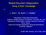 Medical Document Categorization