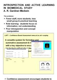 INTROSPECTION AND ACTIVE LEARNING IN BIOMEDICAL STUDY