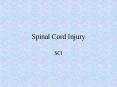 Spinal Cord Injury PowerPoint PPT Presentation