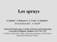Les sprays PowerPoint PPT Presentation