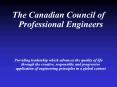 The Canadian Council of Professional Engineers PowerPoint PPT Presentation