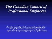The Canadian Council of Professional Engineers