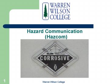 Hazard Communication Hazcom