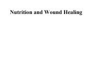 Nutrition and Wound Healing